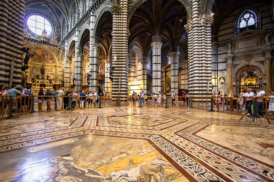 Interior of Duomo Cathedral in Siena