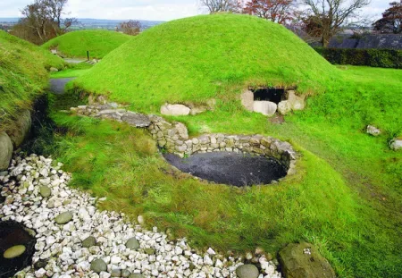 Knowth Mounds in the Boyne Valley, Ireland