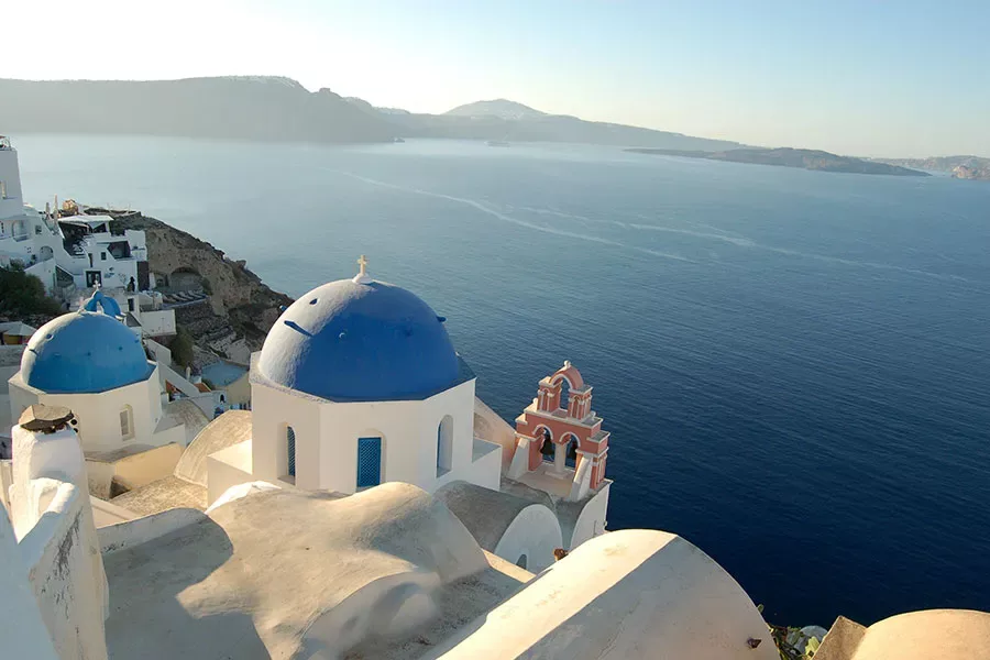 Oia, Greece near Santorini - Greece Pilgrimage with Joan Clark