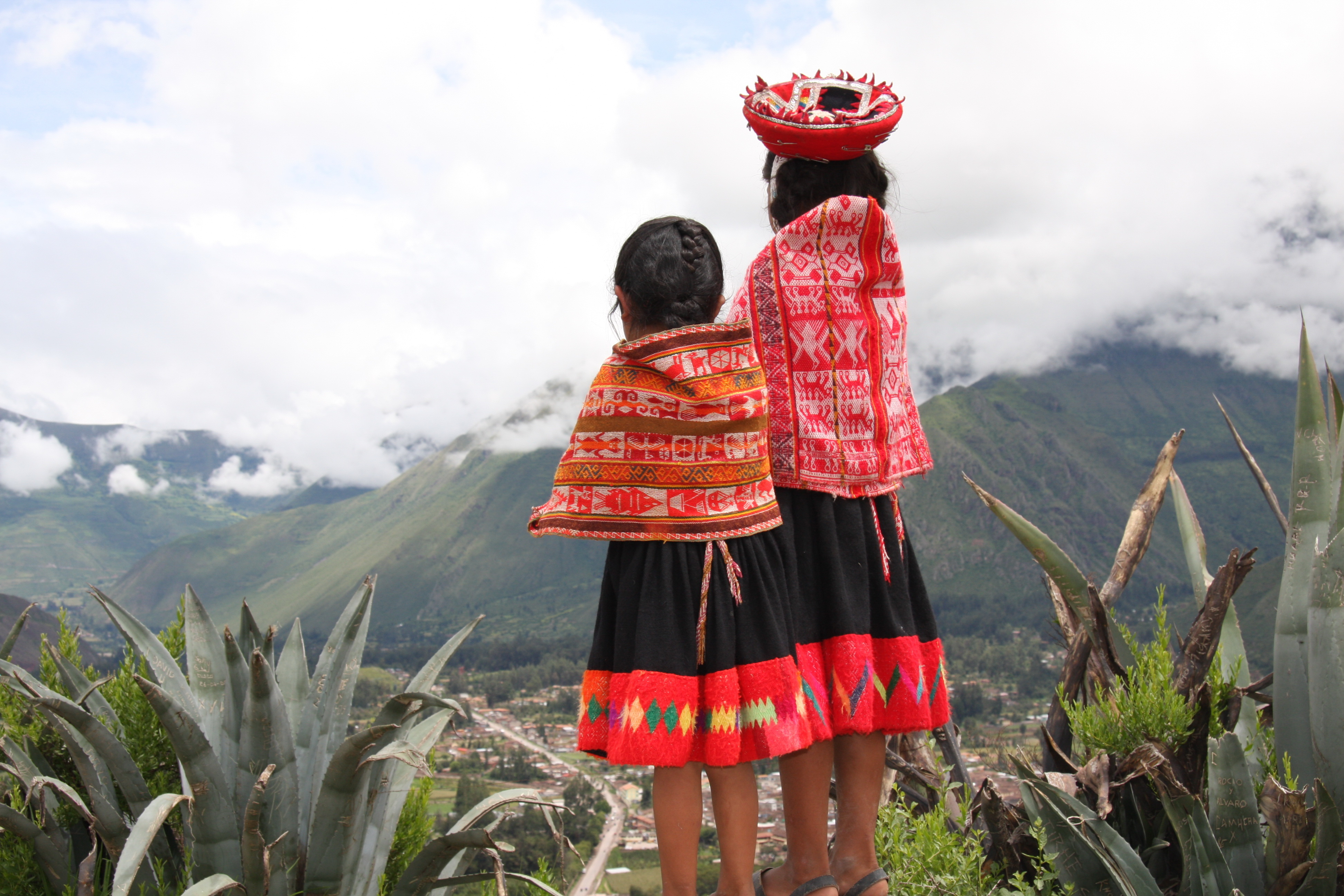 Peru - Sacred Valley - Girls in Colorful Dress