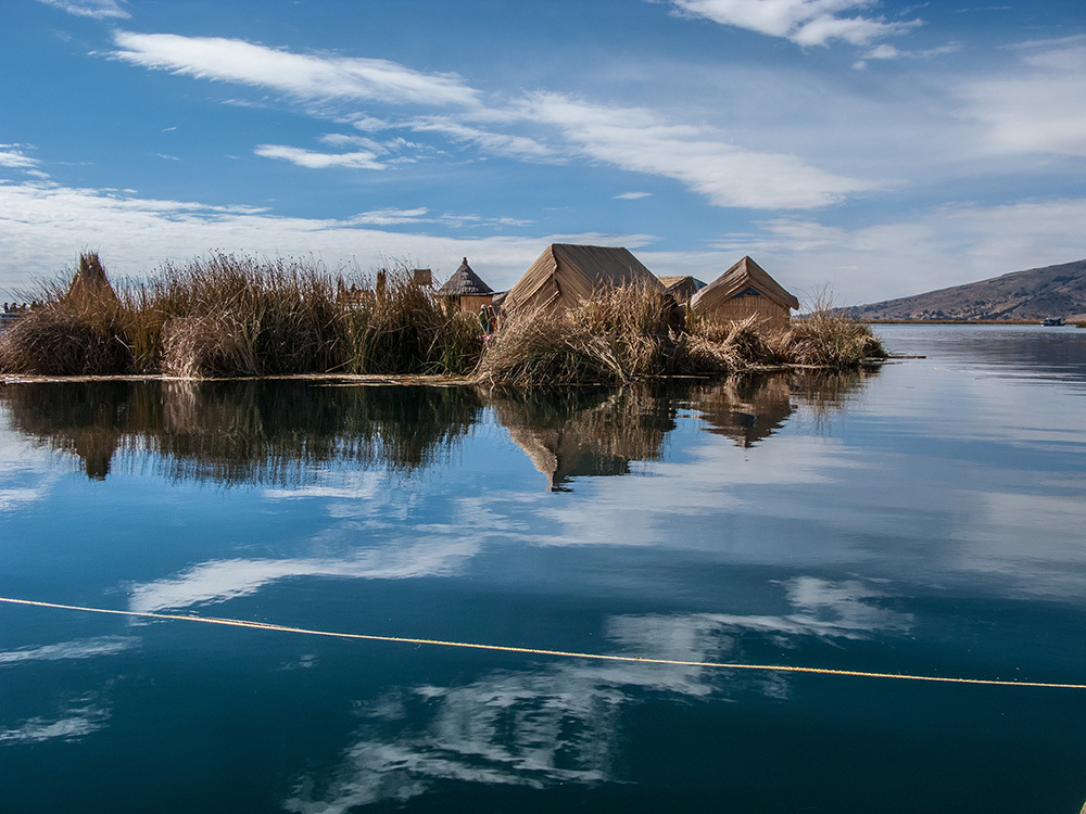 Uros Floating Island in Lake Titicaca, Peru
