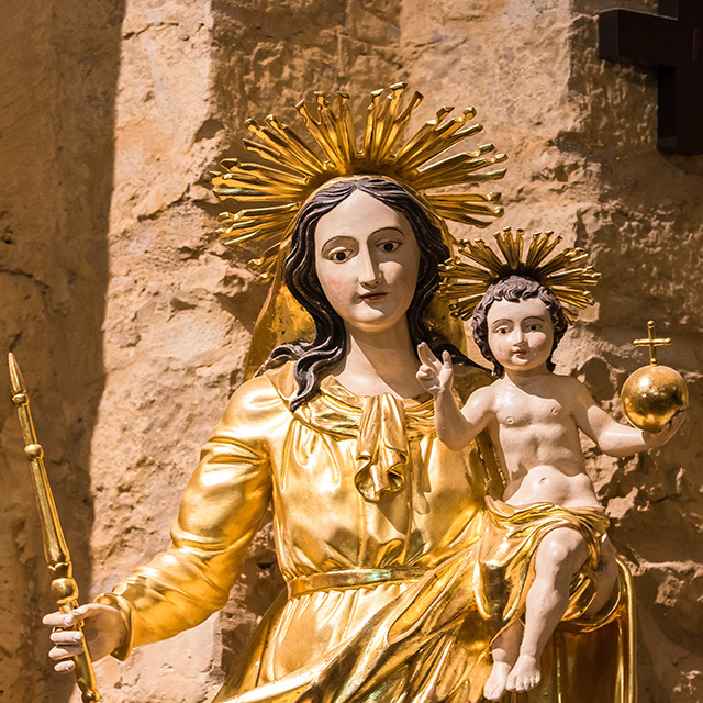 Virgin Mary Madonna and Child at Church in Saintes Maries de la Mer