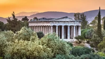 Ancient Agora at Sunset